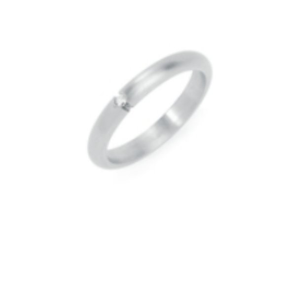 Diamond and Steel Ring - Picture 1 of 1